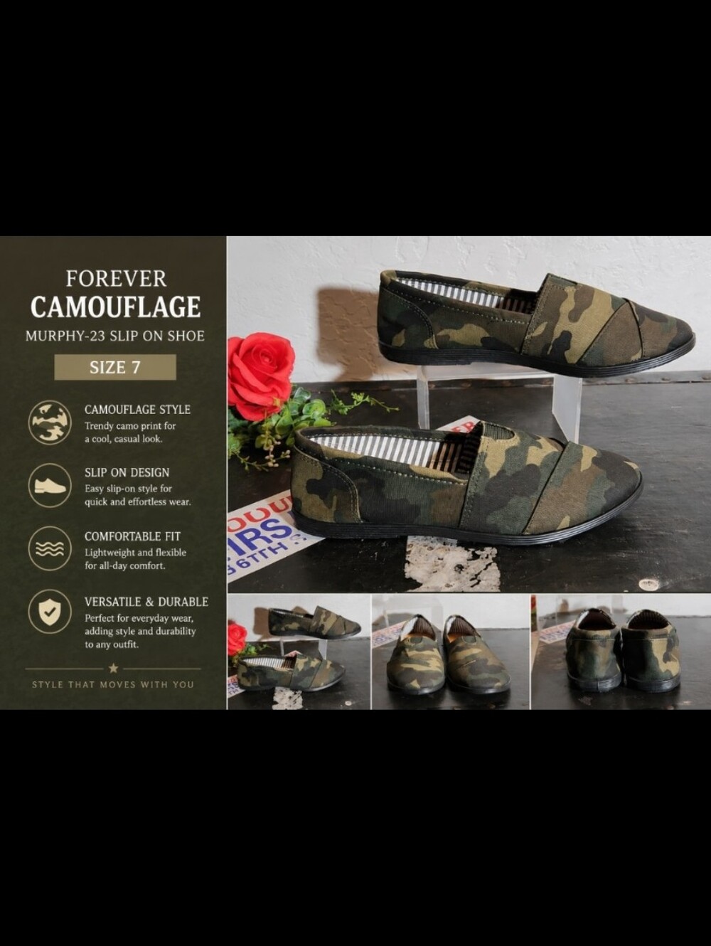 FOREVER Camouflage Murphy-23 Slip On Shoe 7